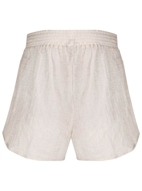 Shorts Kloe woman a vita alta Amotea | KLOECOTTON GAUZEECRU